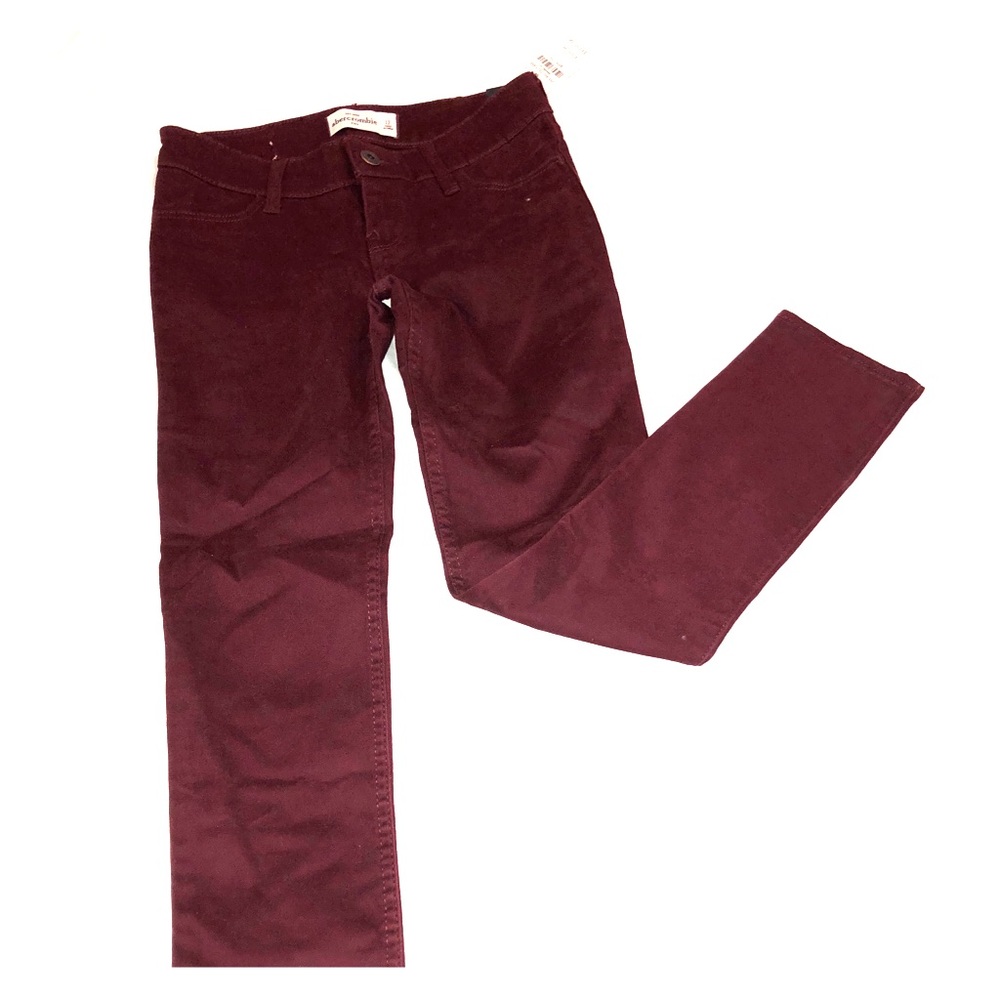 NWT maroon A&F Jeggings girls size 12
